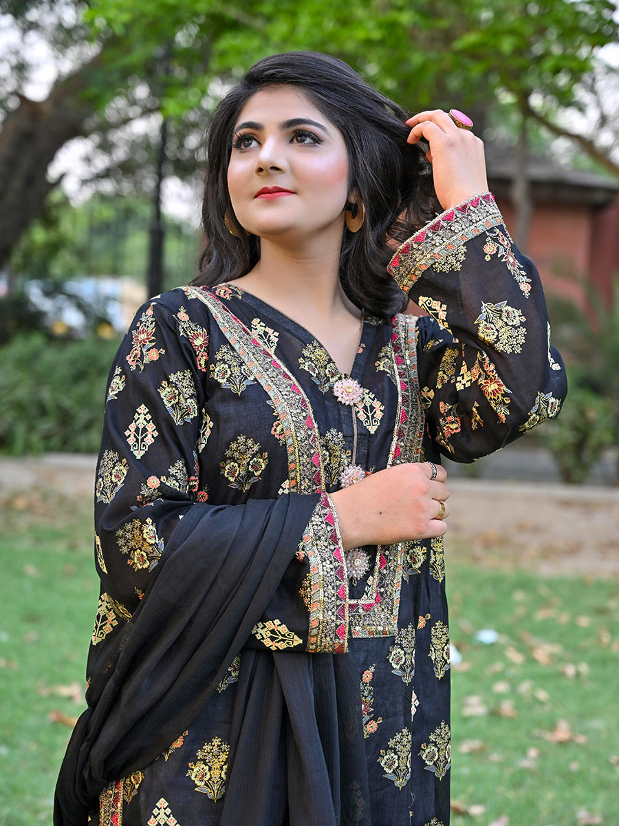 Stitched 3 PIECE EMBROIDERED LAWN