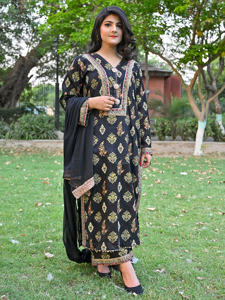Stitched 3 PIECE EMBROIDERED LAWN