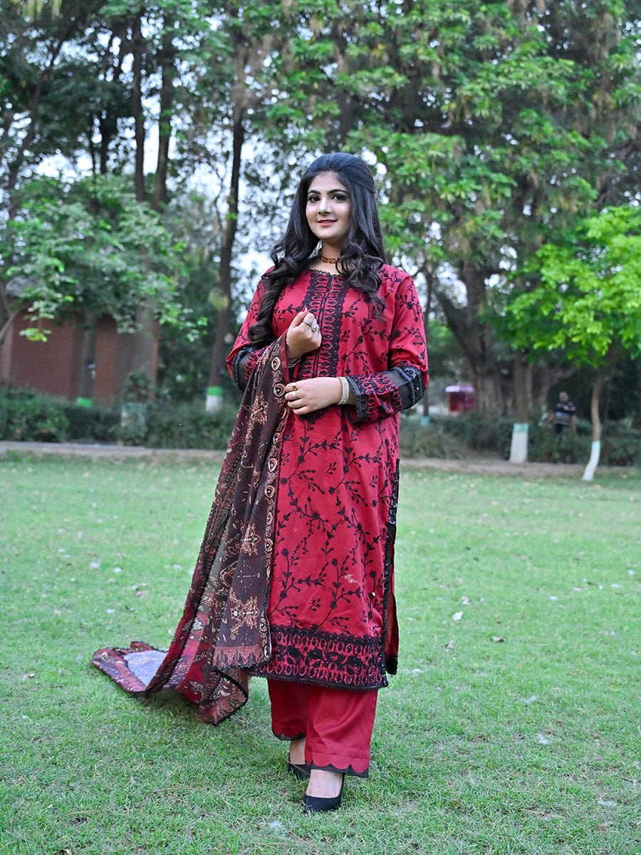 3 PIECE EMBROIDERED LAWN