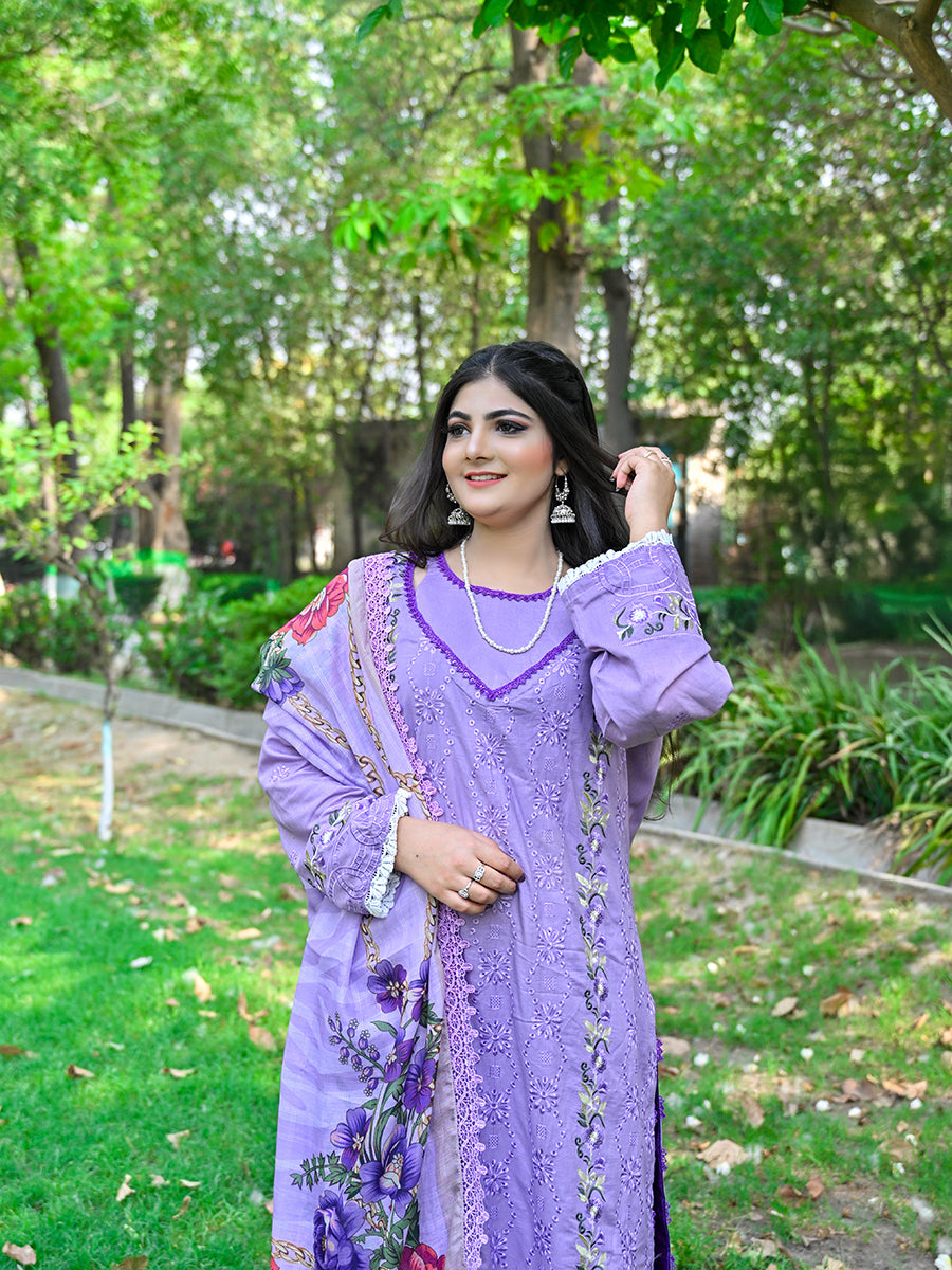LUXURY 3 PIECE EMBROIDERED STITCHED