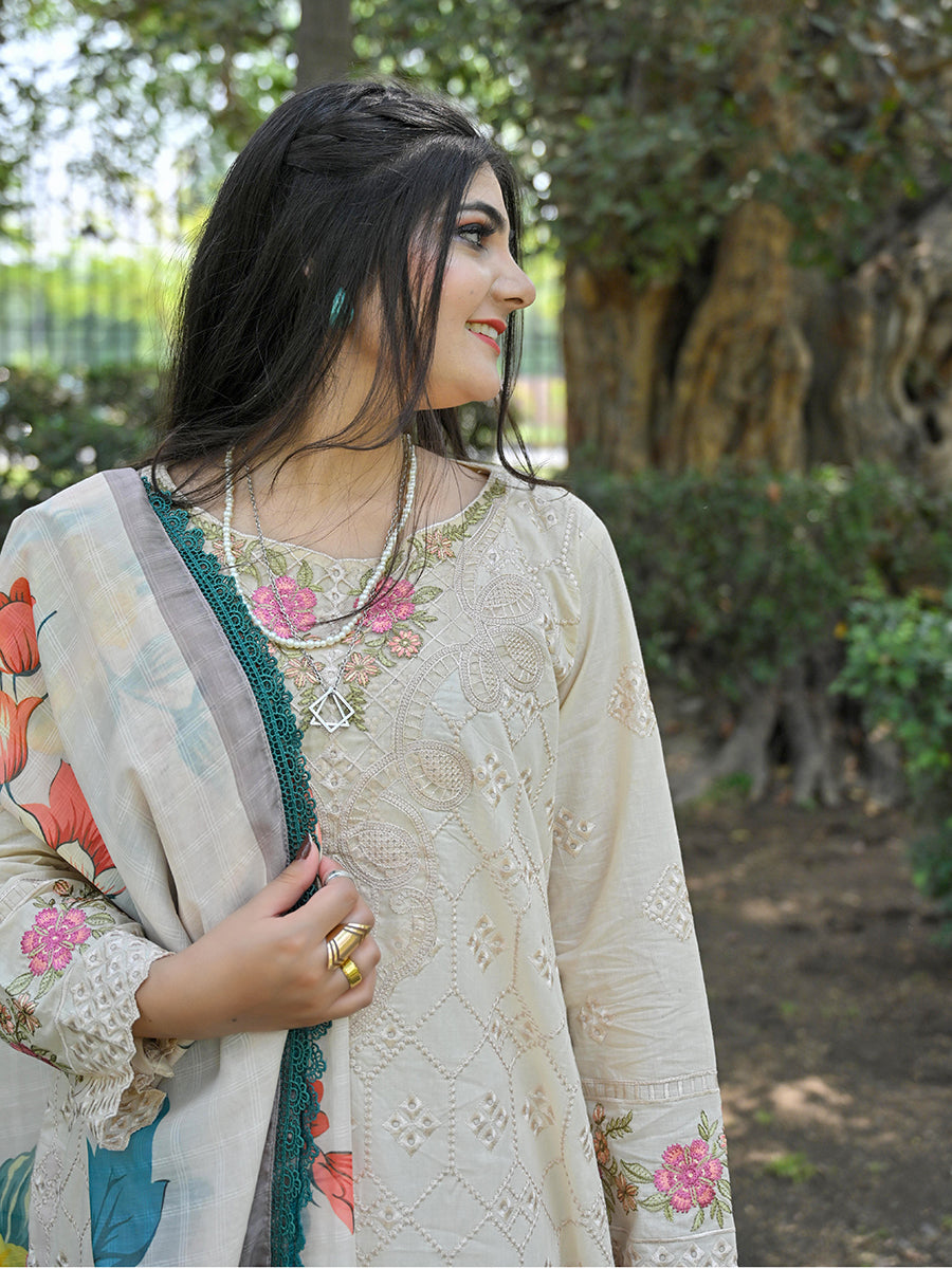 LUXURY 3 PIECE EMBROIDERED STITCHED