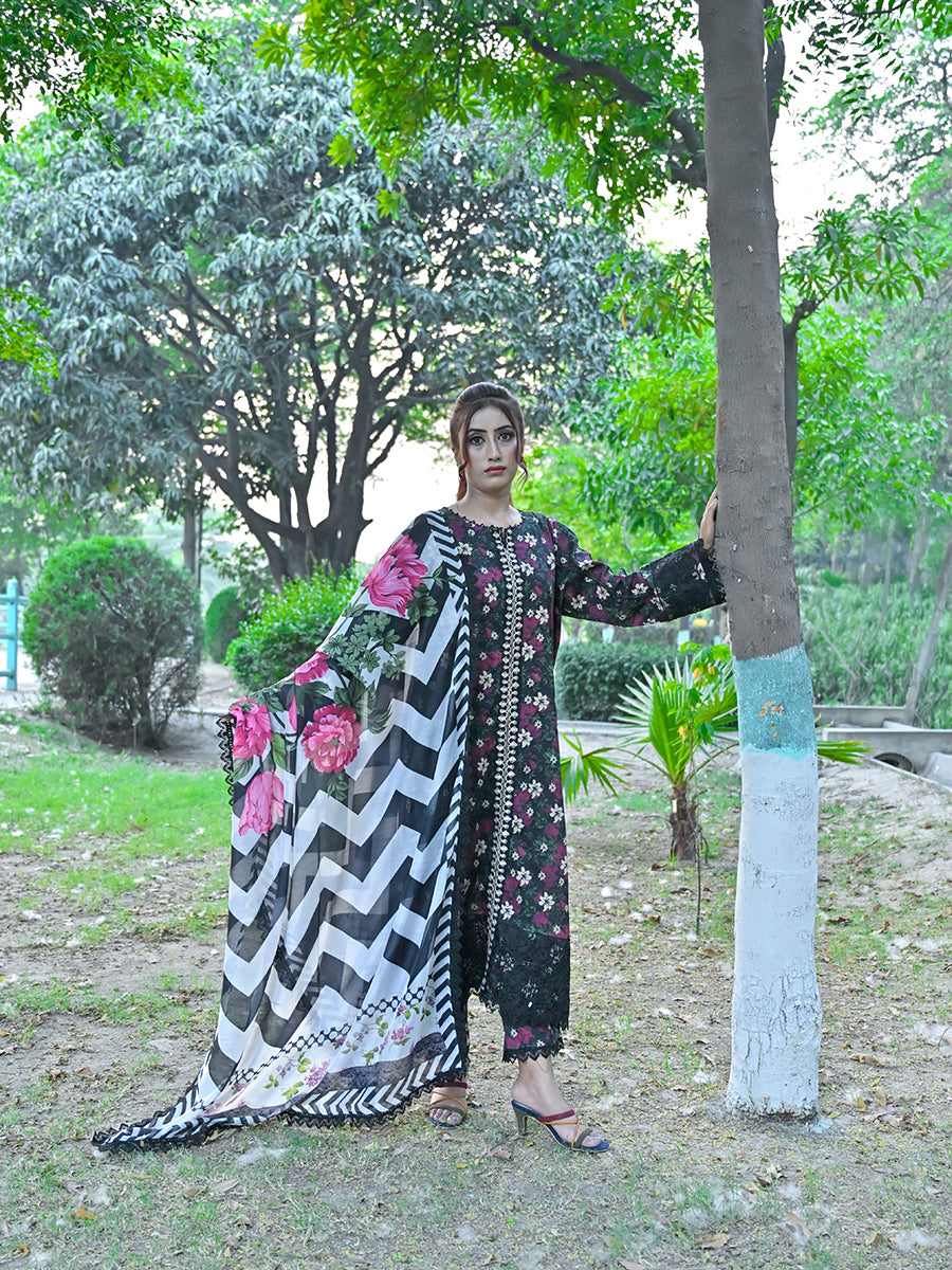 LUXURY 3 PIECE EMBROIDERED STITCHED
