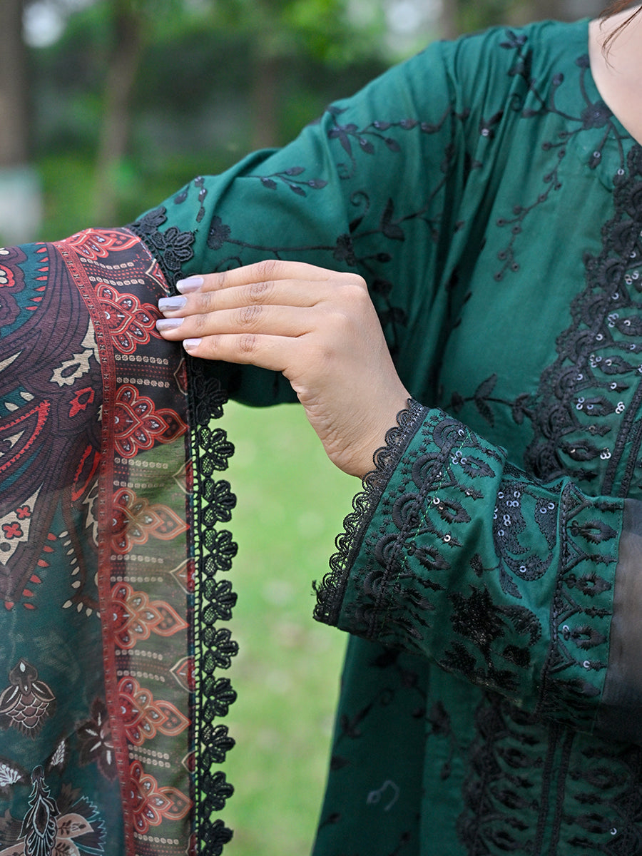 Stitched 3 PIECE EMBROIDERED LAWN