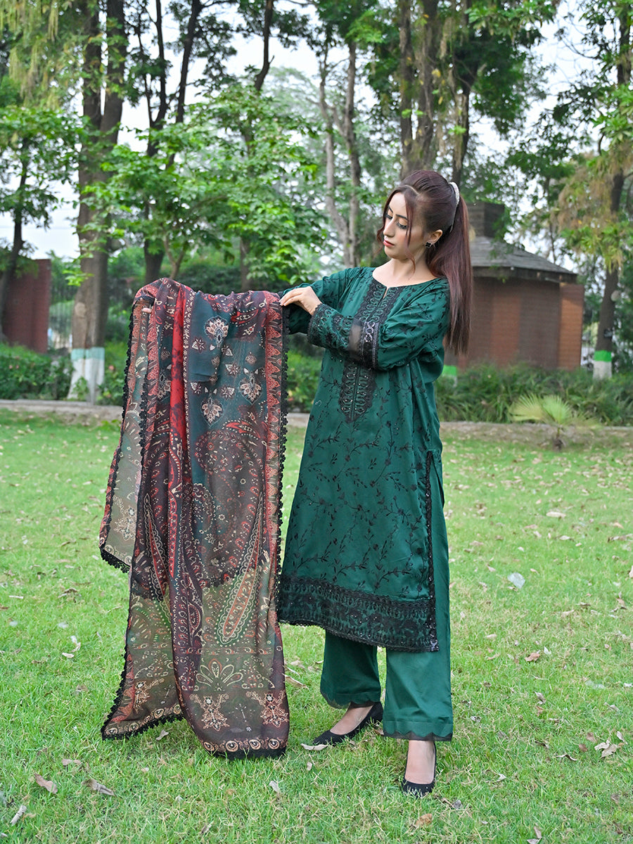Stitched 3 PIECE EMBROIDERED LAWN