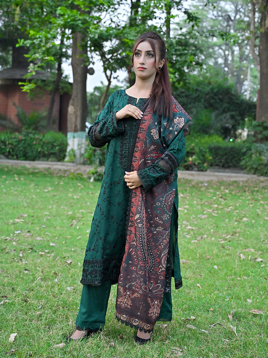 Stitched 3 PIECE EMBROIDERED LAWN